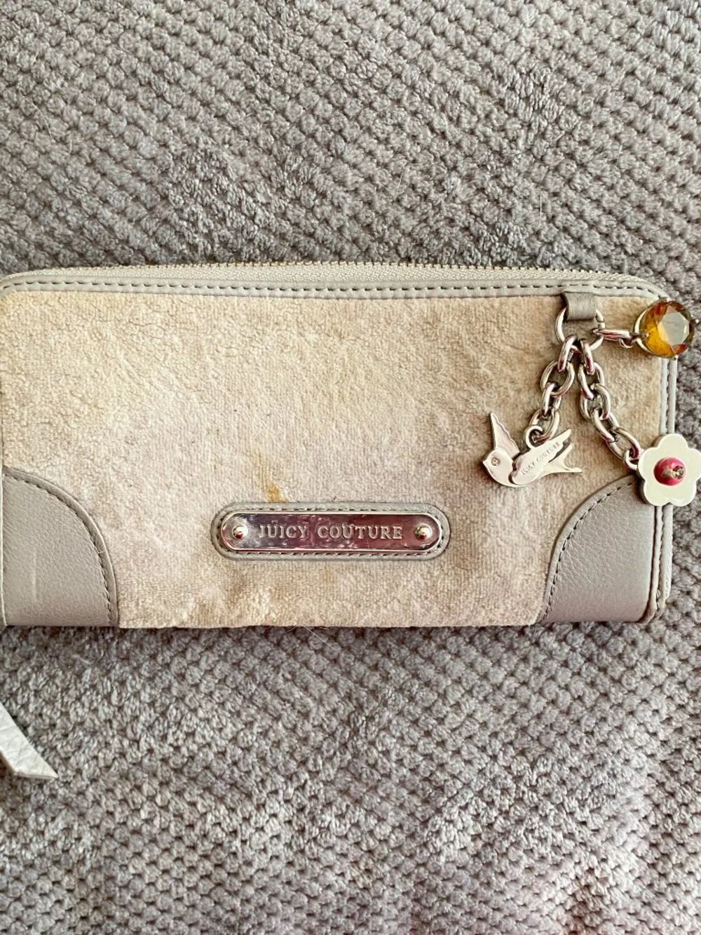 Juicy Couture vintage velour charms continental wallet
